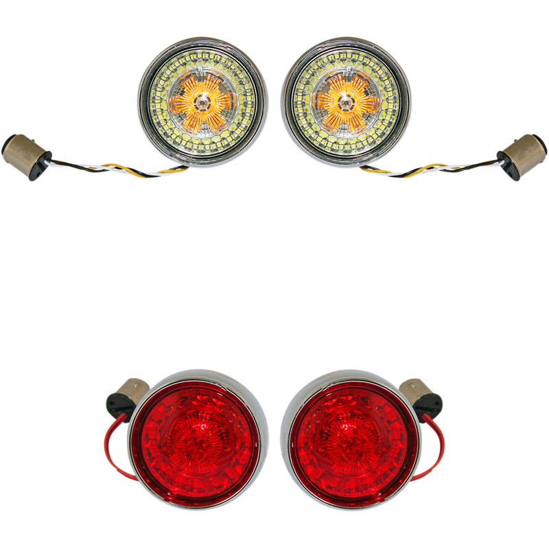 Custom Dynamics Bullet Bezel Turn Signal Assembly - PB-BCM-BB-C For Harley Motorcycles 2011-2024