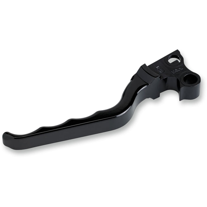 JOKER MACHINE 0613-1375 03-31BLK Billet Aluminum Clutch Lever - Grooved - Black