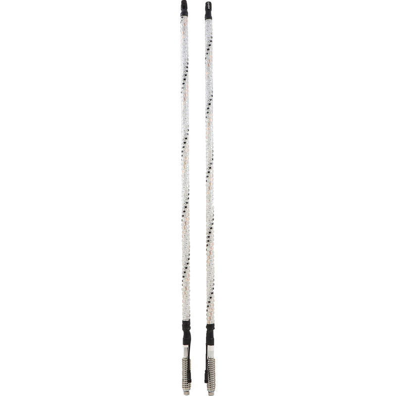 WHIPITLIGHTRODS 2040-2938 SB-CHSBTR-232 Bluetooth Light Rod Chasing 3' Light Rod Whip - Chase - Pair - White