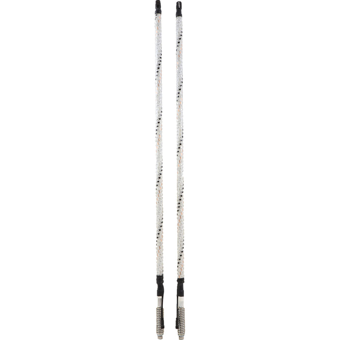 WHIPITLIGHTRODS 2040-2938 SB-CHSBTR-232 Bluetooth Light Rod Chasing 3' Light Rod Whip - Chase - Pair - White