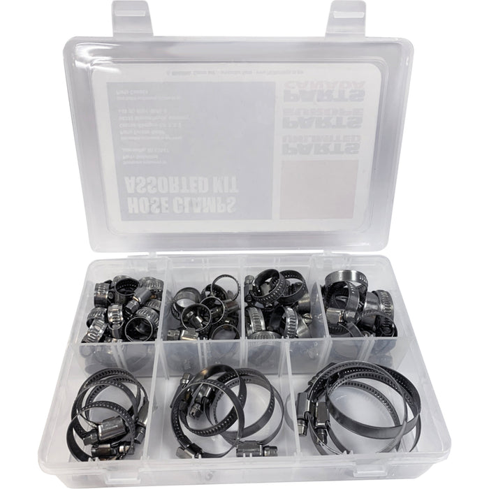 PARTS UNLIMITED 2402-0279 Hose Clamp Kit Assortment Kit - Hose Clamp - 60-Pieces