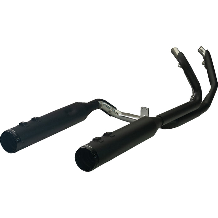 KHROME WERKS 1800-2717 200150 2-into-2 Dominator Exhaust System - 2-into-2 Dominator Exhaust System with 4-1/2" Mufflers - Black with Race Tip - Twin Cam