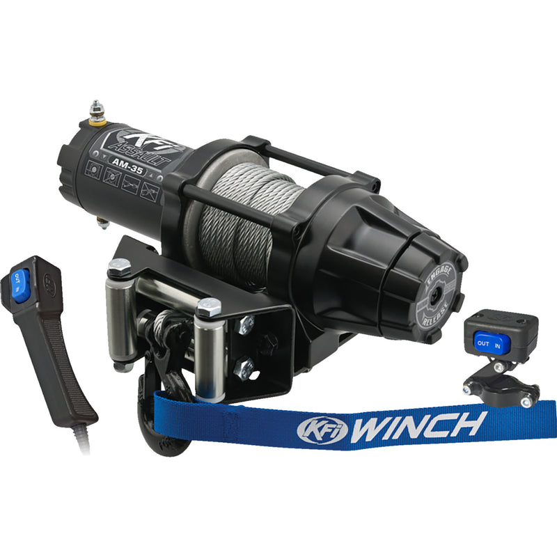 KFI PRODUCTS 4505-0930 AM-35 Assault Winch am-35  - 3500 lb - steel cable