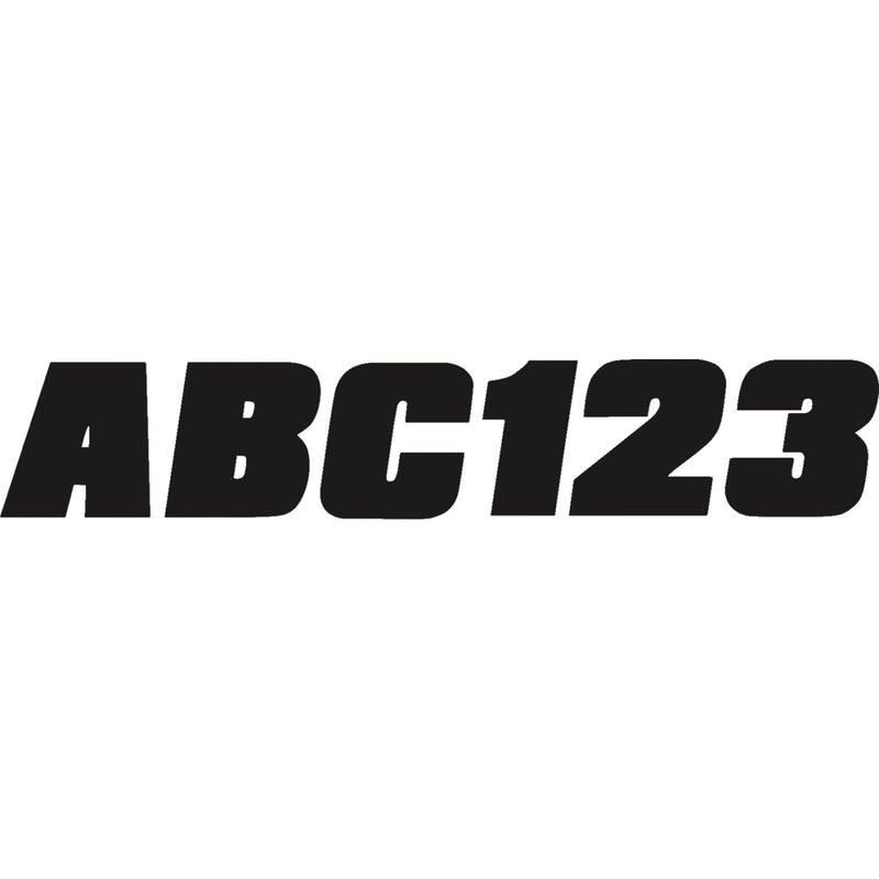 HARDLINE BLK350EC BLK350EC Watercraft ID Kit I.D. Sticker Kit - 350 Series - Black