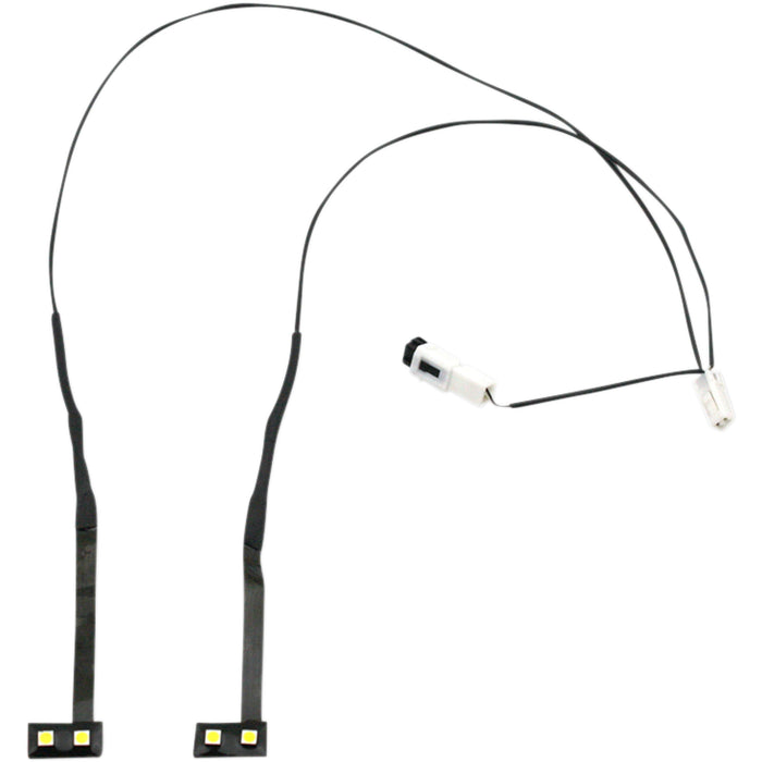 CUSTOM DYNAMICS 2040-1852 HD-VENT-LED-WHT Windshield Vent Trim Light Kit Fairing Vent Trim LED Light