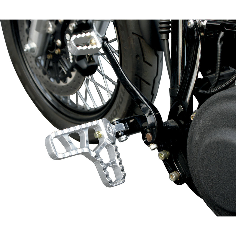 JOKER MACHINE 1620-1149 08-62-1 Adjustable Serrated Billet Footpegs - With Heel - Clear