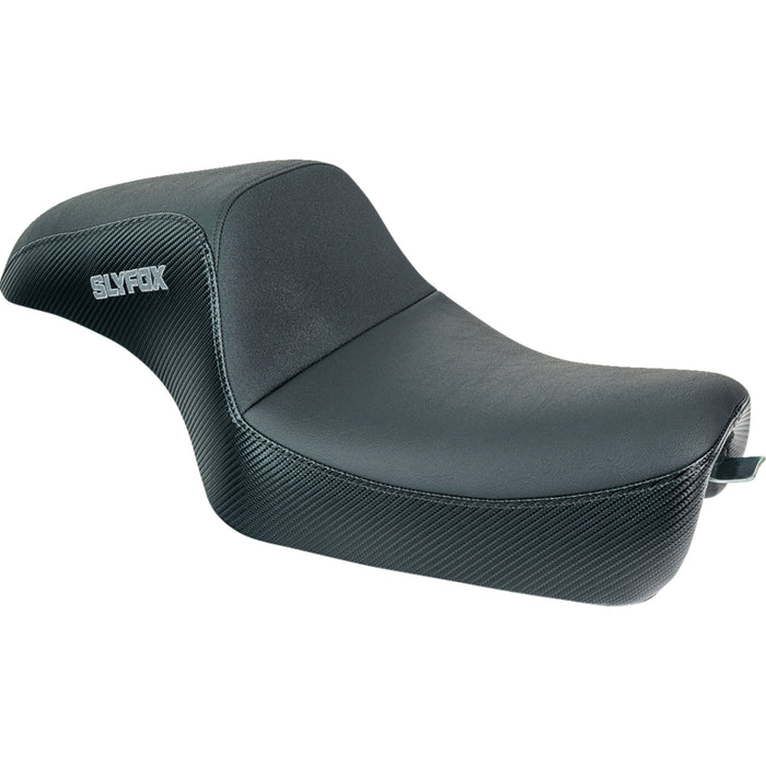 SLYFOX 0804-0811 4684B-slyfox The Drifter Seat - Gray Logo - Black Vinyl w/ Slipstop - Carbon Fiber - XL '04-'22