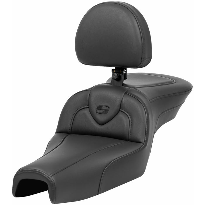 SADDLEMEN 0804-0795 807-03-187BR Roadsofa™ Standard Reach Seat - with Backrest - Black - XL '04-'22