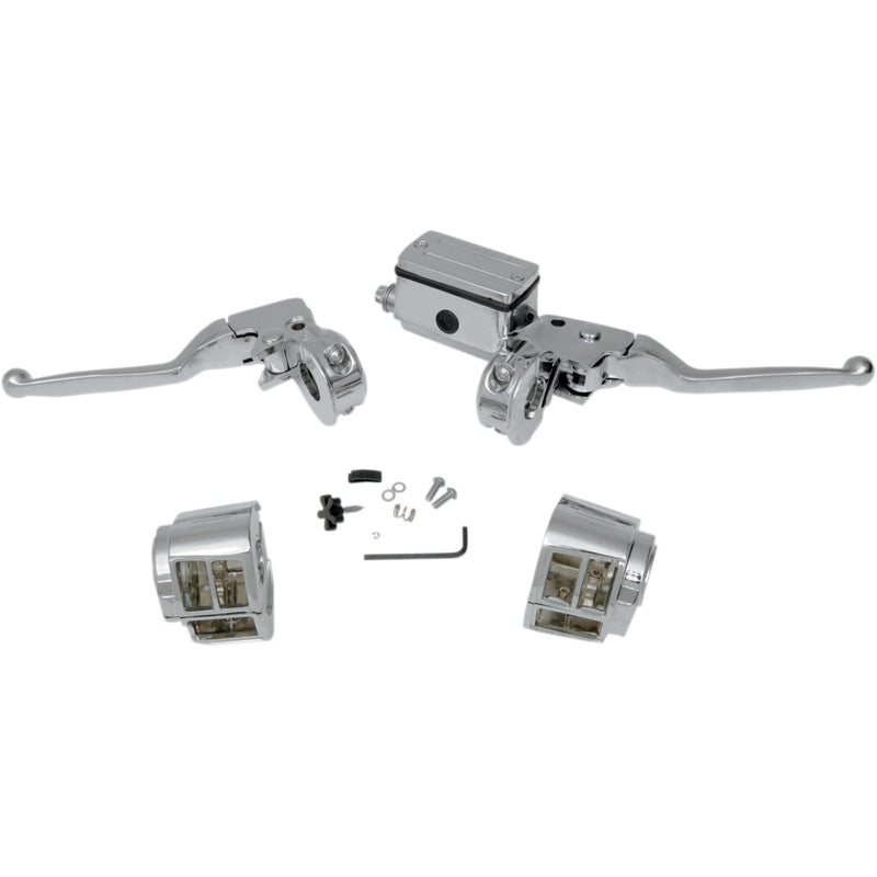 Drag Specialties Handlebar Control Kit Without Switches 5/8" Master Cylinder For Harley 1984-1995
