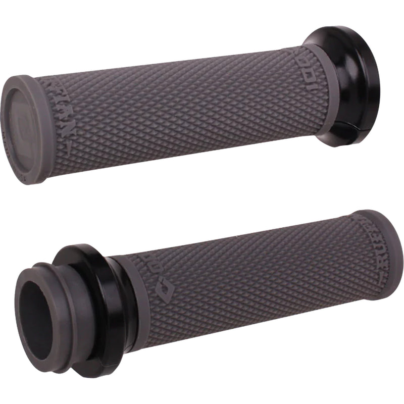 ODI Ruffian Lock-On Street Grips Indian TBW Graphite Black - V30ITWH-B For Indian 2018-2024