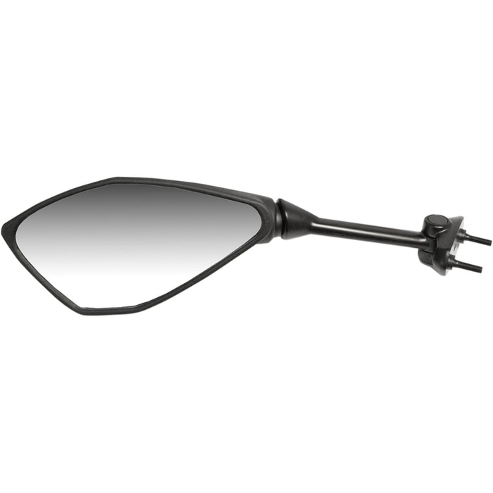 EMGO 0640-1168 20-49302 OEM-Style Replacement Mirror Mirror - Side View - Polygon - Black - Left