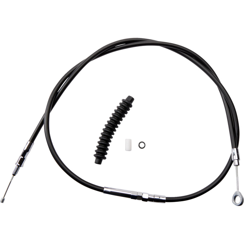 Drag Specialties High-Efficiency Black Vinyl Clutch Cable /16" For Harley Softail 2007-2017