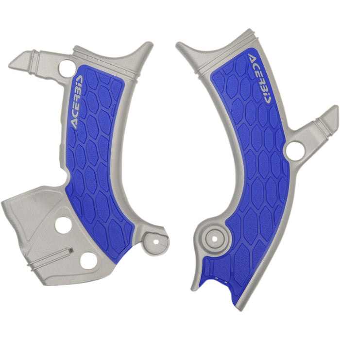 ACERBIS 0505-1655 2689411404 X-Grip Frame Guards silver/blue - yamaha