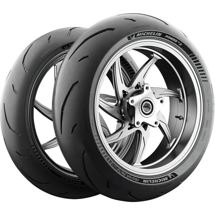 MICHELIN 0302-1785 48652 Power GP2 Tire Tire - Power GP2 - Rear - 180/55ZR17 - (73W)