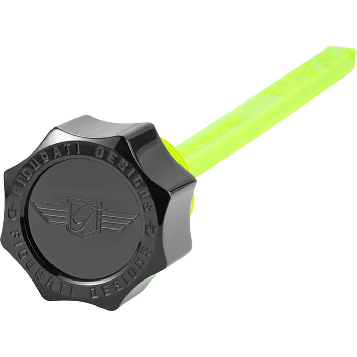 FIGURATI DESIGNS 0710-0320 FD01-MAGDSPP-SM-BLK Magnetic Oil Dipstick curved - black - indian