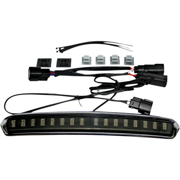 CUSTOM DYNAMICS 2040-2525 CD-TP-LID-CS High Mount Tour Pak (HMT) LED Light - Tour Pack Lid Light - Chrome/Smoke