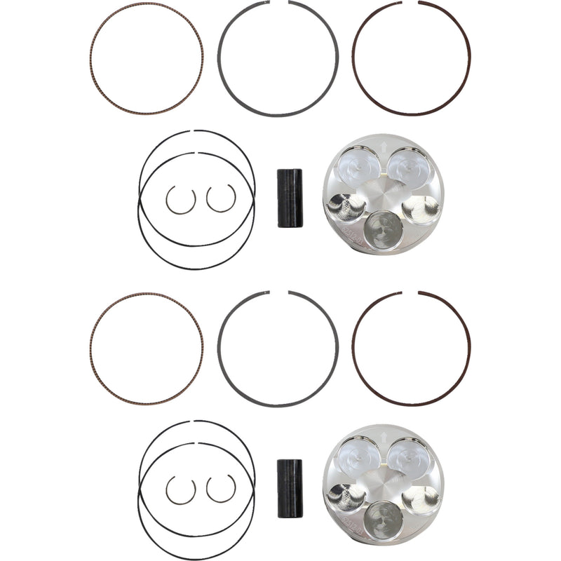 WOSSNER 0910-6354 K7501DA-2 Piston Kit for 4 Stroke Piston Kit - 76.95 mm - Yamaha