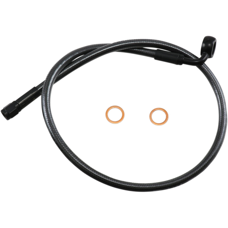 MAGNUM SHIELDING 1741-5511 AS478026 Alternative Length Designer Series ABS-Specific Upper Brake Line Kit - 12mm-90° - 26" - Black Pearl