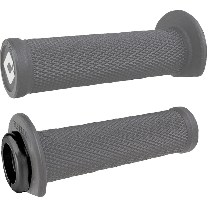 ODI 0630-3297 J33RFG-B Ruffian 2.1 Lock-On Grips atv/pwc - gray/black