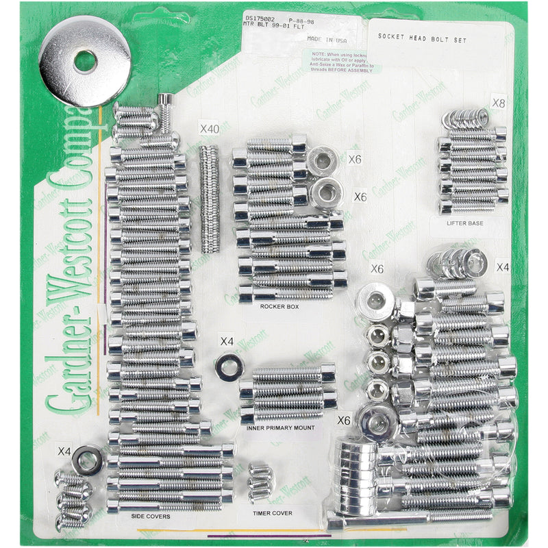 Gardner-Westcott Bolt Kit - P-88-98 For Harley Touring 1999-2006