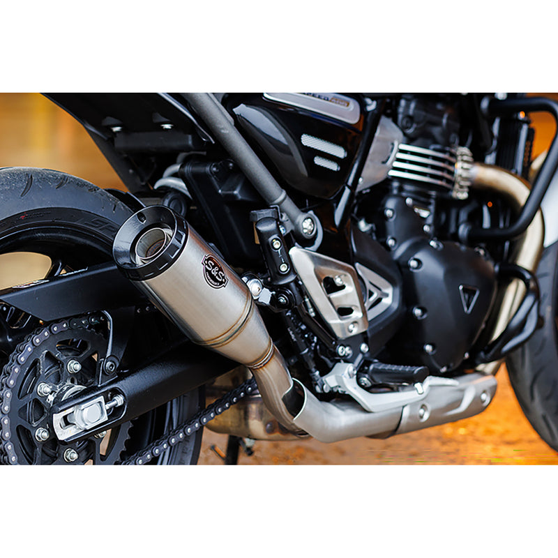 S&S Cycle Grand National Muffler - 550-1143 Triumph Scrambler 400 / Speed 400 2024-2025