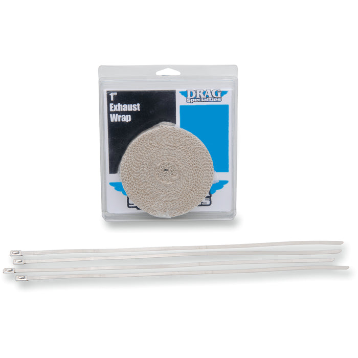 DRAG SPECIALTIES Exhaust Heat Wrap Kit with Ties - x 25'