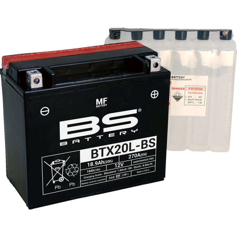 Bs Battery BTX Battery - 300610 For Triumph Motorcycles 2004-2021 | Indian 2014-2024 | Kymco ATV/UTV Models 2000-2021 | Sea-Doo Watercraft 2017-2023