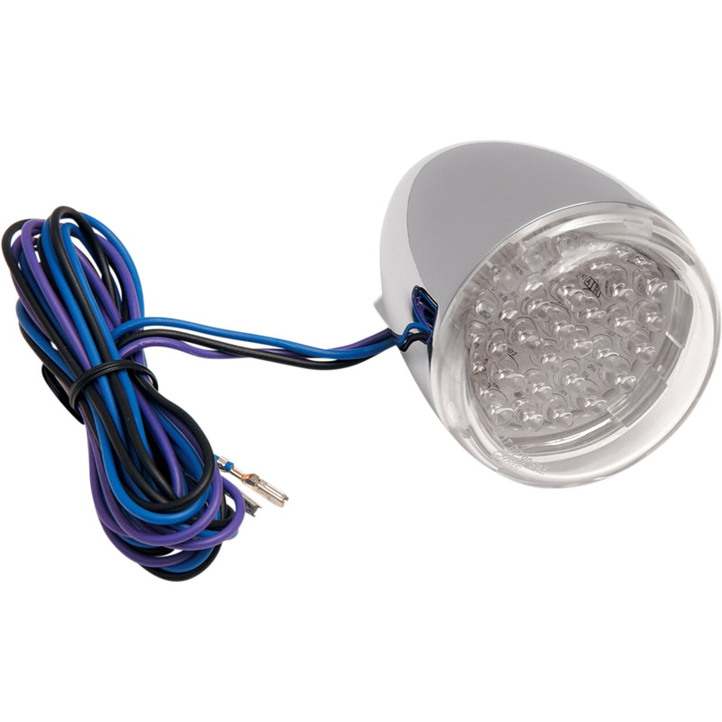 CHRIS PRODUCTS 2020-0324 8501C-LED-R Custom Turn Signal Turn Signal - Red LED - Chrome/Clear