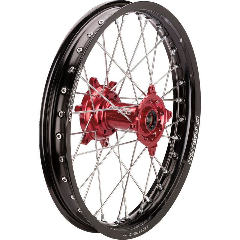 MOOSE OFFROAD 0204-0624 HR13-21318-BKRD SX-1 Complete Wheels Wheel Assembly - SX-1 - Complete - Rear - Black Wheel/Red Hub - 18x2.15 - Honda