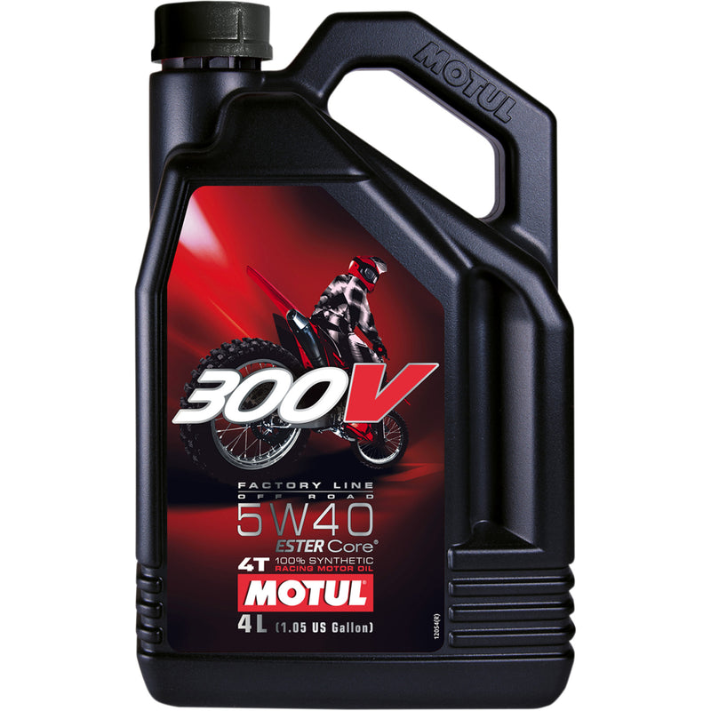 MOTUL 3601-0287 104135 300V Factory Line Offroad Synthetic 4T Engine Oil 300V Offroad Synthetic Oil - 5W-40 - 4L