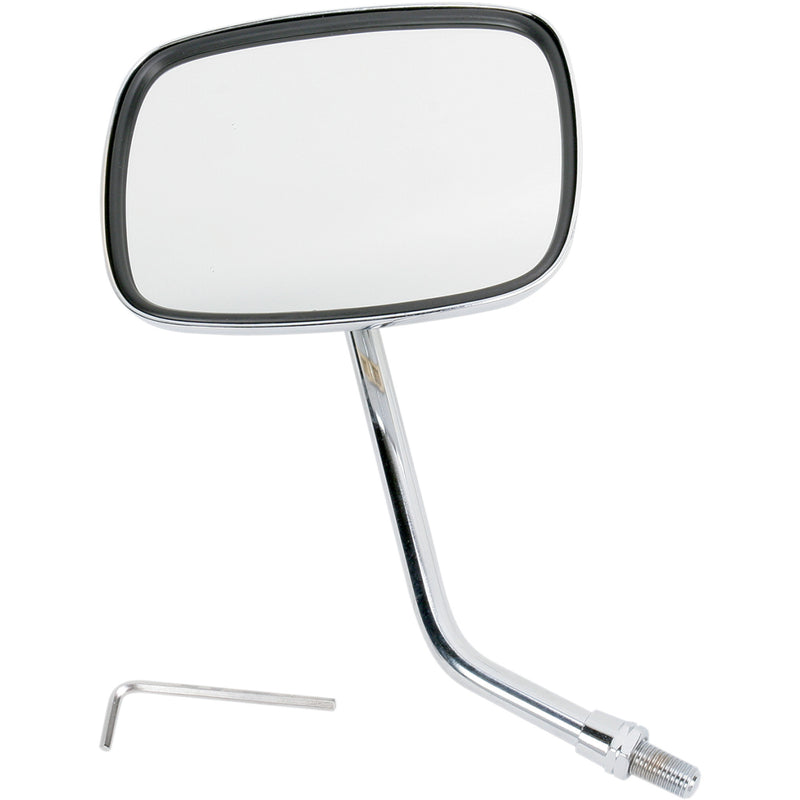 EMGO 2031759 20-31759A "Ride Free" Steel Mirror Mirror - "Ride Free" - Side View - Rectangle - M10 x 1.25 (Left Hand) - Gold/Chrome - Right