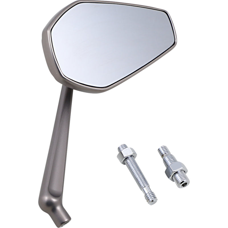 ARLEN NESS 0640-1445 13-169 Mini Stocker Mirror Mirror - Mini Stocker - Side View - Oval - Titanium - Right