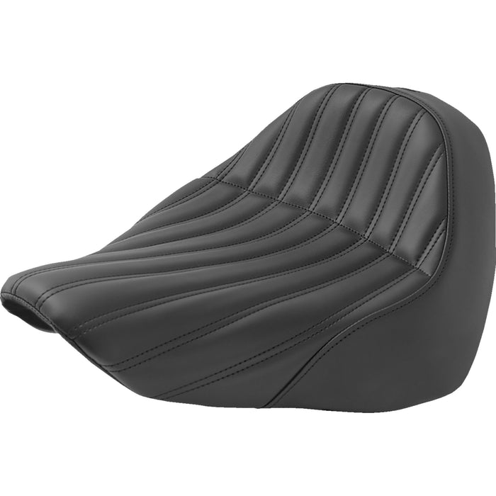 SADDLEMEN 0802-1021 818-27-0023 Knuckle Solo Seat - Ribbed - Black - FL/FX '18-'23