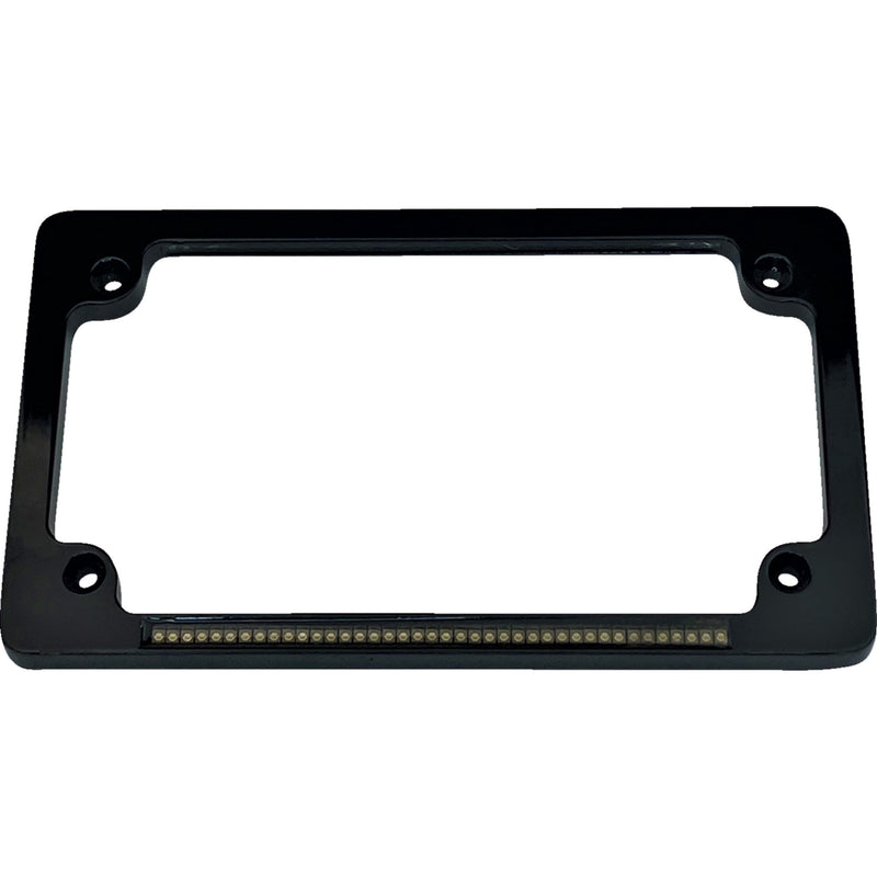 CUSTOM DYNAMICS 2030-0991 TF02-B Dual LED License Plate Frame Dual License Plate Frame - Black