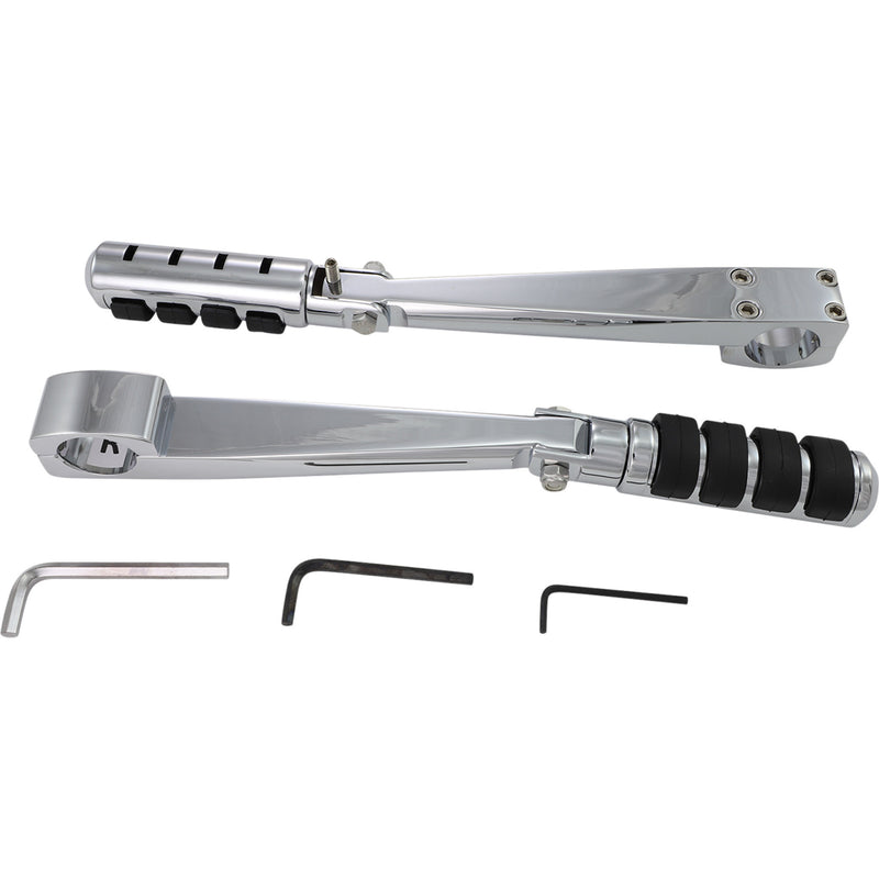 RIVCO PRODUCTS 1620-0807 HD003 Highway Pegs with Frame Mounts Adjustable Frame Mount Peg - Chrome - 1.25"