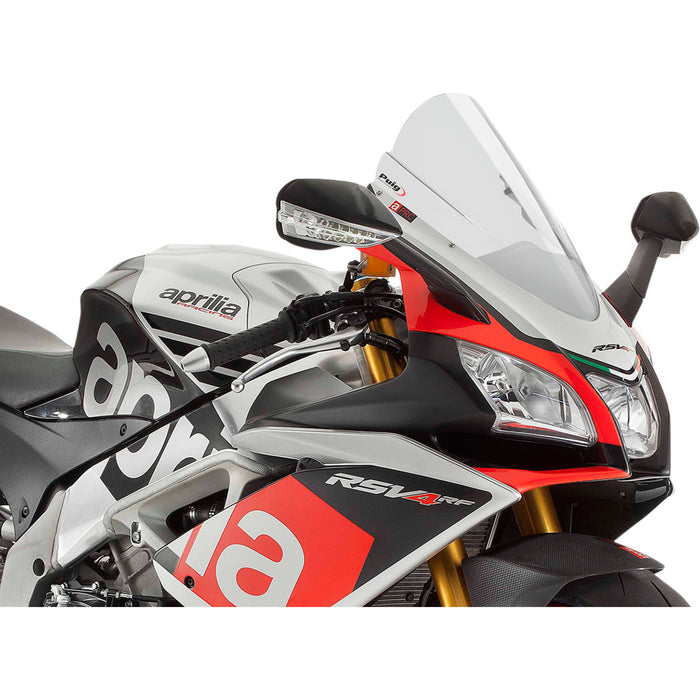PUIG HI-TECH PARTS 2301-2641 7614W Z-Racing Windscreen Race Windscreen - 15-1/2" - Clear - RSV4