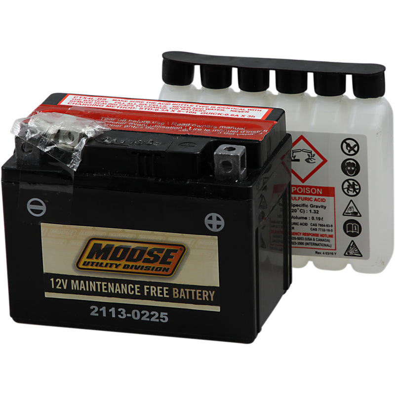 Moose Offroad YTX Battery - MTX4L-BS For E-TON ATVs 1999-2003 | Aeon Cobra 2000-2014 | Polaris Scrambler 50 / Scrambler 90 / Sportsman 90 2001-2002