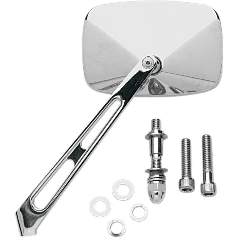 Drag Specialties Rectangular Mirror With Air Stem Side View Rectangle Chrome Left Right Each