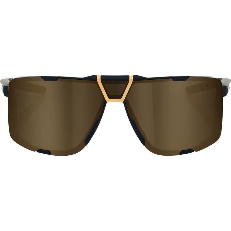 100% 2610-1421 61045-258-01 Eastcraft Sunglasses soft tact black - soft gold mirror