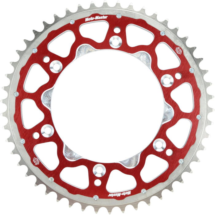 MOTO-MASTER 1211-2760 620073348 Fusion Series Dual Ring Rear Sprocket 48 tooth - red