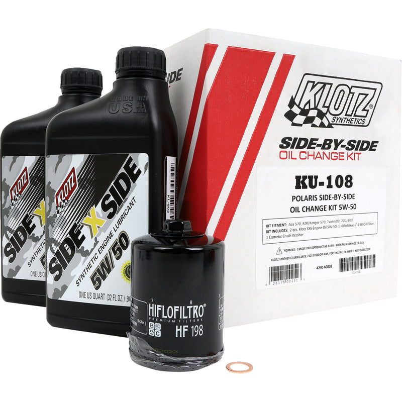 Klotz Oil Oil Change Kit - KU-108 Polaris UTVs 2013-2024