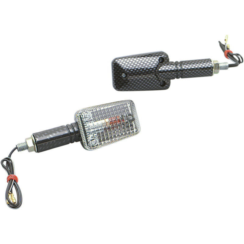 K&S TECHNOLOGIES 25-8132 25-8132 Universal Mini-Stalk Turn Signals — Marker Light Marker Light - Ministalk - Long - Carbon/Clear