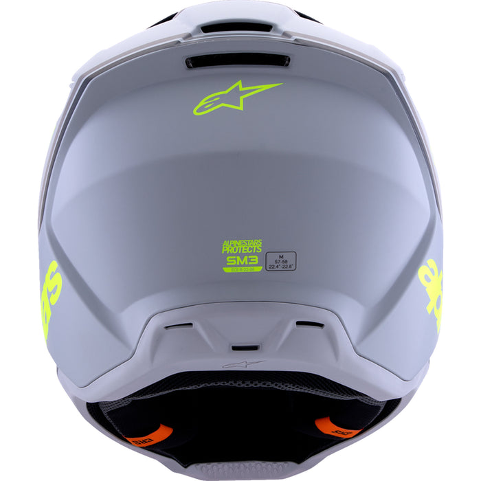 ALPINESTARS SM3 Radium Helmet - Matte Gray/Black/Yellow Fluo