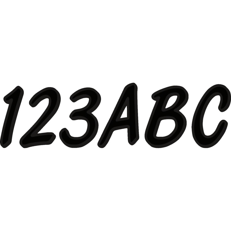 HARDLINE BLK400EC BLK400EC Watercraft ID Kit I.D. Sticker Kit - 400 Series - Black