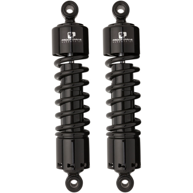 Progressive Suspension 412 Series Without Covers Shock Absorber - 412-4044B For Harley 1991-2017