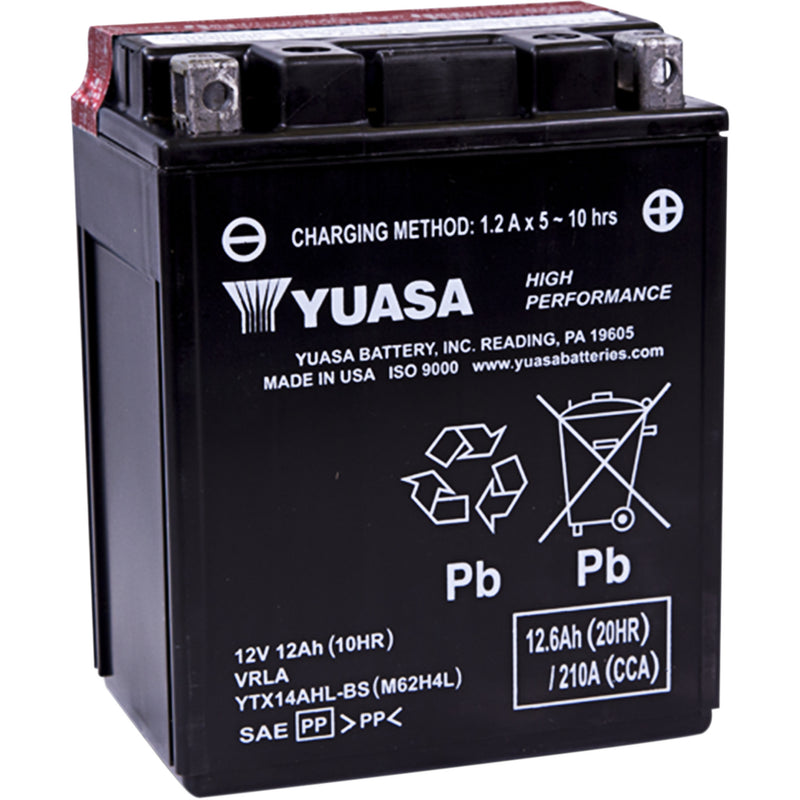 Yuasa YTX Battery - YUAM62H4L For Suzuki Motorcycles 1972-2014 | Kawasaki Motorcycles 1983-2016 | Triumph Motorcycles 1990-2004