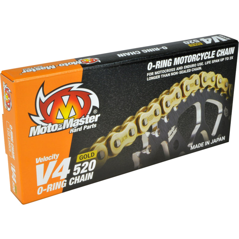 MOTO-MASTER 1222-0626 652002 V4 520 Drive Chain V4 520 - Drive Chain - 120 Links - Gold