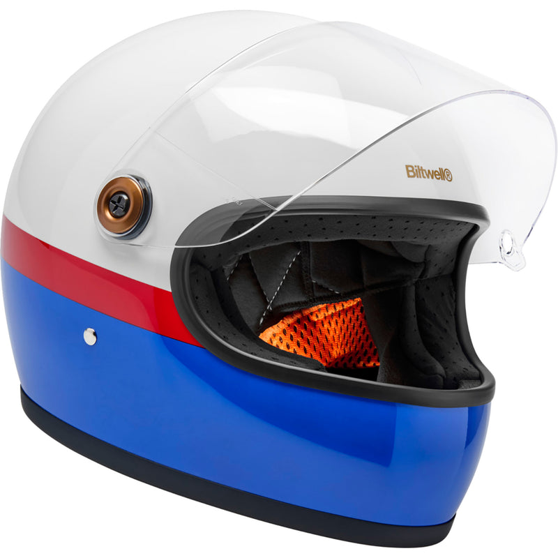 BILTWELL Gringo S Apex Helmet - White/Red/Blue