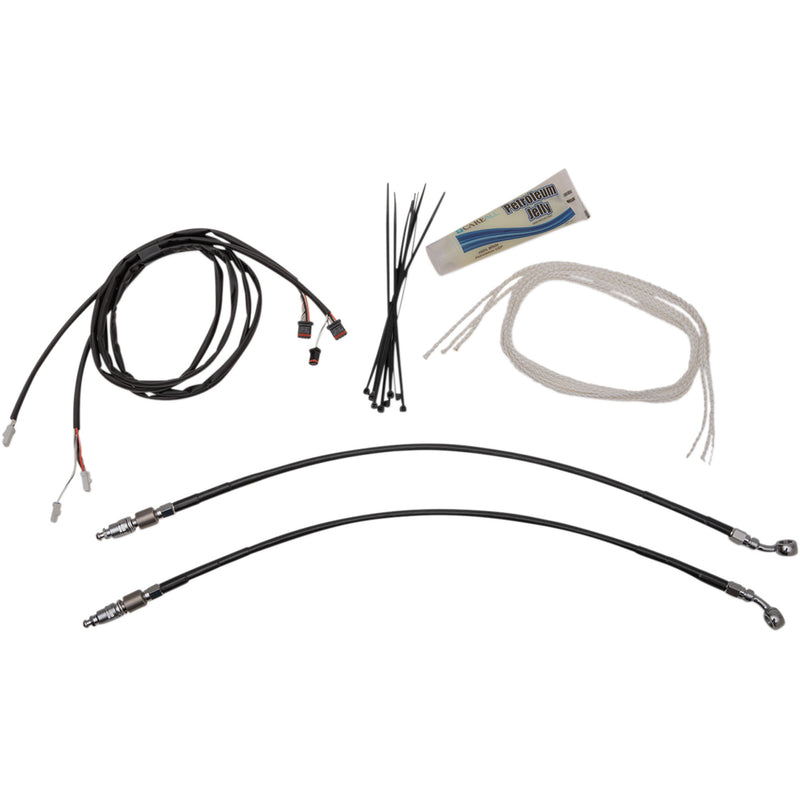 FAT Baggers INC. 1-1/4" EZ Install Round Top Handlebar Kit 14" Black - 909514-B For Harley Touring 2014-2020