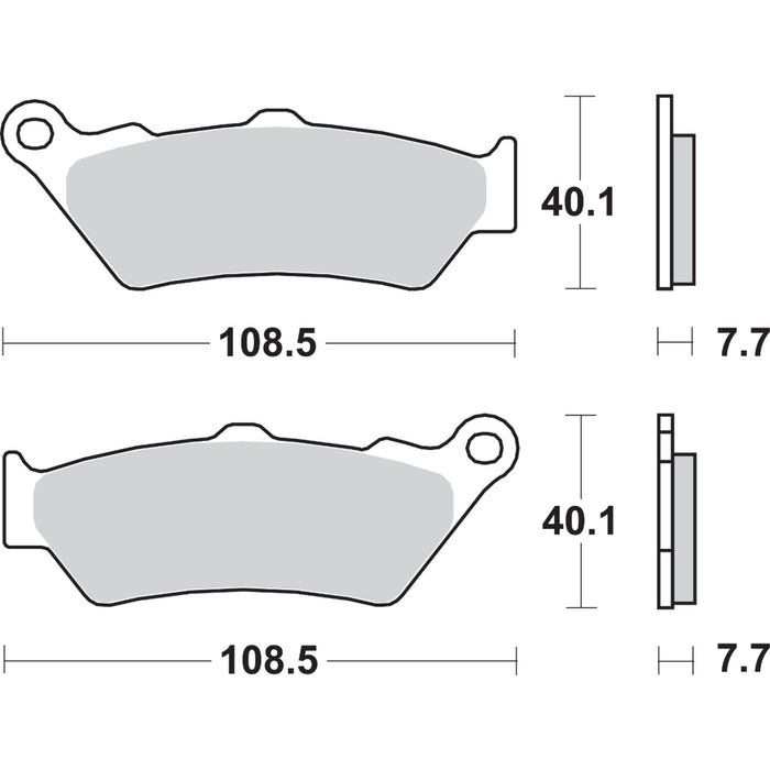 SBS 1721-1485 674LS LS Street Excel Sintered Rear Brake Pads LS Brake Pads - 674LS